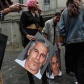 Jeffrey Epstein never married and reportedly had no children. A protest group called "Hot Mess" hold up signs of Jeffrey Epstein in front of the Federal courthouse on July 8, 2019 in New York City Picture:  Stephanie Keith/Getty Images