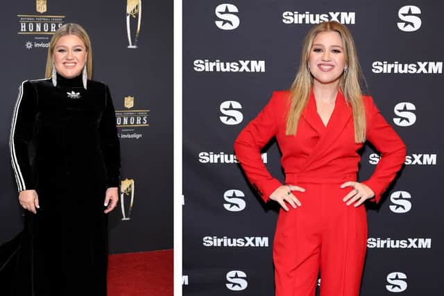 Kelly Clarkson before and after weight loss (Getty) 