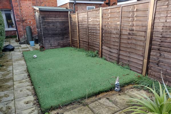 Rogue trader Michael Gorman, 46, charged Roy Wilcox £42K to install artificial grass and £1.4K for a new fence among an array of other extortionately priced renovations. Picture: Reading Borough Council / SWNS