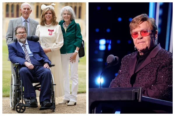 Sir Elton John has paid tribute to Kate Garraway's husband Derek Draper. Photographs by Getty