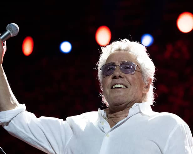 Roger Daltrey of The Who on stage at the Paris La Defense Arena in Nanterre, western Paris, on June 23, 2023. (Picture Anna Kurth/ AFP via Getty Images)
