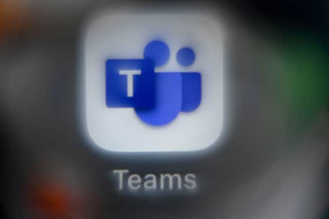 A smartphone screen bearing the Microsoft Teams application logo (Photo: KIRILL KUDRYAVTSEV/AFP via Getty Images)