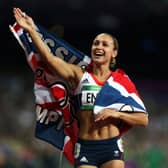 Jessica Ennis-Hill after winning heptathlon gold in the 2012 London Olympics