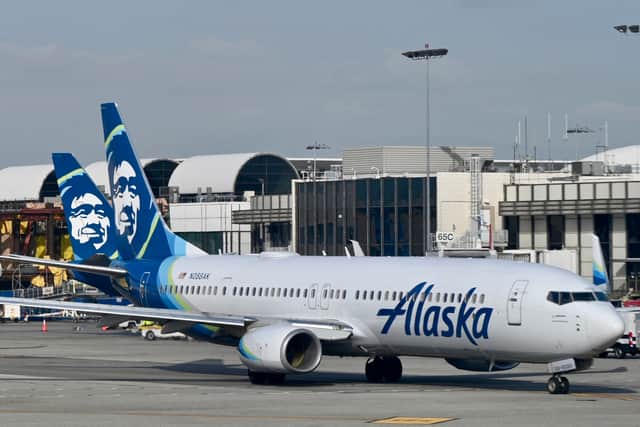 The door plug that was ripped off the Alaska Airlines flight 1282 shortly after take-off has been found in a teacher's back garden. (Photo: AFP via Getty Images)