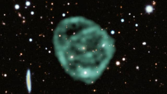 Exploding Radio Image Huge radio rings in space may be due to exploding stars