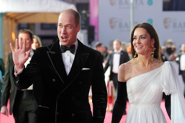 Kate Middleton wowed in a recycled Alexander McQueen gown at the  BAFTA British Academy Film Awards