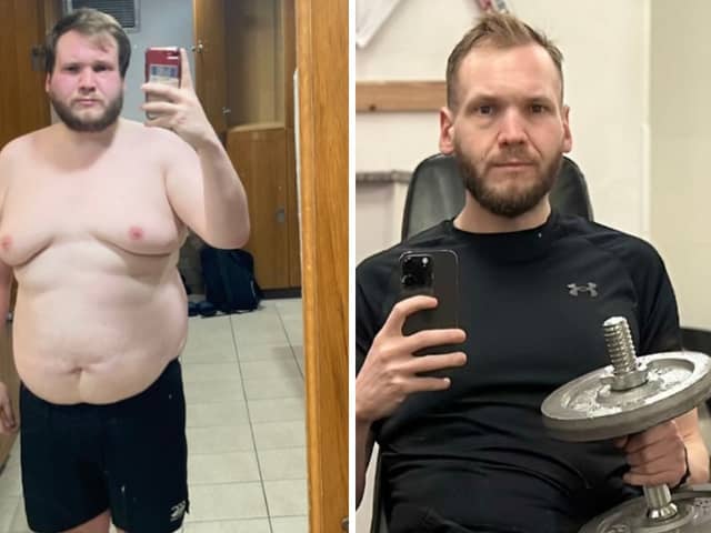Gary Redpath has been working hard to lose weight since his father died in 2019. (Picture: Gary Redpath/Instagram)