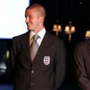 Beckham and Eriksson during the celebration of new Wembley Arches
