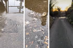 A Gaywood River Revival campaigner has posted videos showing sewage spewing from a manhole in Norfolk. (Image: Mark Dye/Gaywood River Revival)