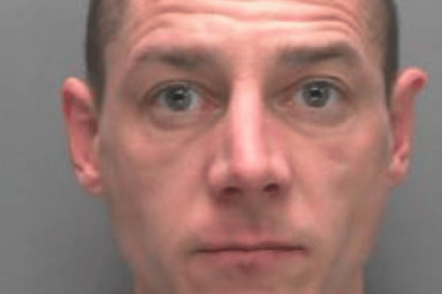 Nicholas Evans, 36, has been jailed just two days after he made extreme comments towards a teenager at Llandudno Junction railway station. (Credit: British Transport Police)