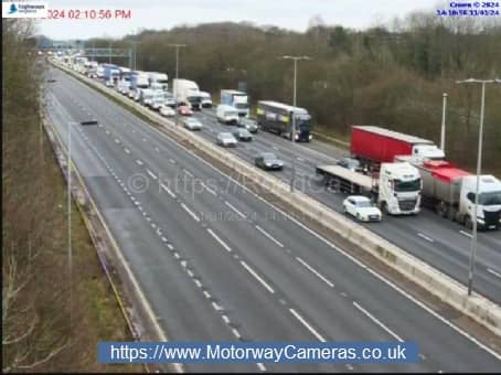 Motorists warned of long delays after lorry crash around Spaghetti Junction in Birmingham on the M6
