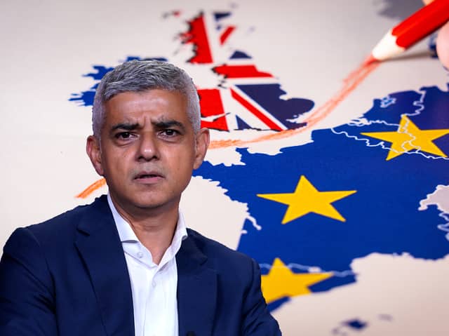Sadiq Khan will make a major speech on Brexit tonight. Credit: Adobe/Getty/Kim Mogg