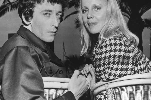 Actors Robert Powell and Georgina Hale pictured at the Cannes Film Festival, where they are promoting their film 'Mahler', France, May 15th 1974. (Photo by Keystone/Hulton Archive/Getty Images)