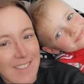 Layton with his mum Stacey Bailey