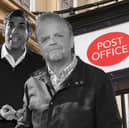 Toby Jones, centre, is one of the stars of Mr Bates vs the Post Office, which has spurred Rishi Sunak to act. Credit: Getty/Adobe/Kim Mogg