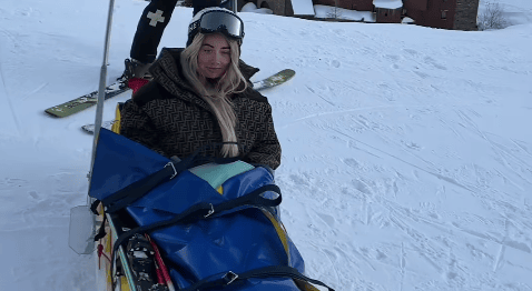 Saffron Barker has told her TikTok and Instagram followers she feared she'd lose the use of her leg after a skiing accident while on holiday. Photo by Instagram/Saffron Barker.