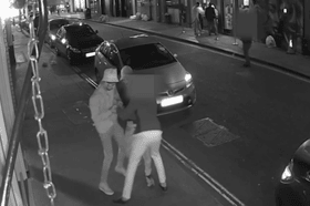 Met Police officers caught luxury watch robbers in the act in London's West End by going undercover and posing as members of the public wearing the expensive wristwear. Still of CCTV footage shows offenders trying to rob a police officer. Photo by Met Police.