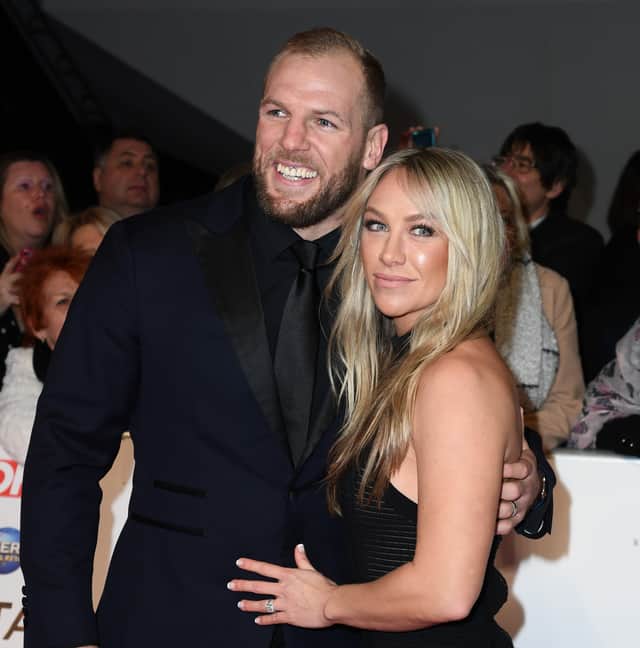 Former couple James Haskell and Chloe Madeley both appear to have made digs at each other on their social media. Photo by Getty Images.