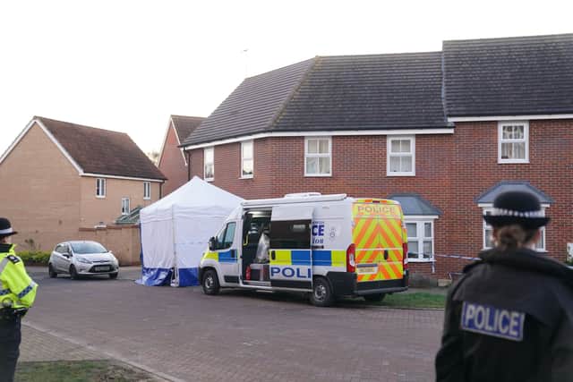Police outside a house in Costessey after four people were found dead inside the property (Photo: Joe Giddens/PA Wire)