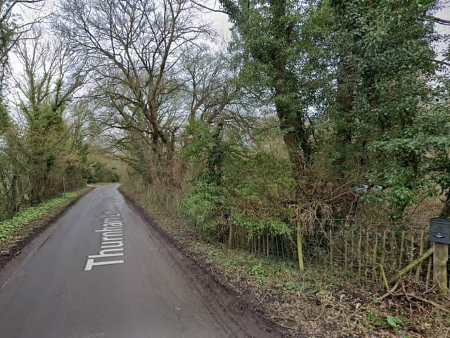Thurnham Lane in Bearsted, Maidstone, where two pedestrians and a dog were killed in a collision with BMW Picture: Google