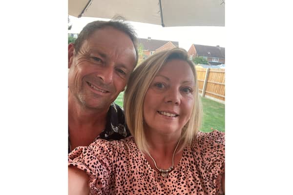 Paul Baker, who has gone missing from Melton Mowbray in Leicestershire, pictured with his wife Rachel Picture supplied by Leicestershire Police