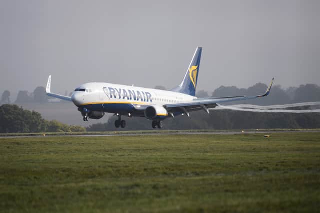 Several flights to the UK have been diverted amid "danger to life" weather warnings - with one Ryanair route to Dublin diverted to Paris. (Photo: Getty Images)