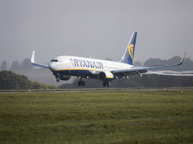 Several flights to the UK were diverted amid "danger to life" weather warnings - with one Ryanair route to Dublin diverted to Paris. (Photo: Getty Images)
