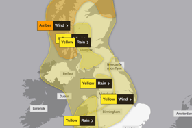 Multiple weather warnings are in place as Storm Jocelyn moves in. (Credit: Met Office)