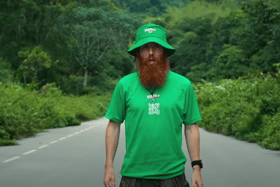 Russ Cook is running the length of Africa. (Image: Russ Cook, YouTube)