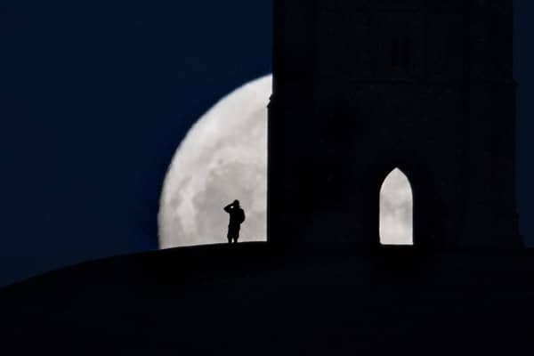 The Wolf Moon of 2017 rising over Glastonbury Tor in Somerset (Photo: Matt Cardy/Getty Images)