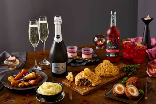 Food lovers can grab a starter, main, two sides, a dessert and a drink from The Best range at Morrisons, with prices starting at £15, for Valentine's Day 2024. Photo by Morrisons.