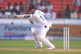 Ben Duckett in action for England against India