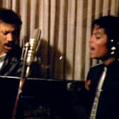 Lionel Richie and Michael Jackson in "The Greatest Night in Pop" (Netflix)