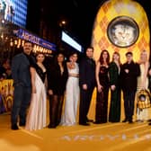 The cast of Argylle at its world premiere, which also stars a Scottish fold cat called Chip (Photo: Eamonn M. McCormack/Getty Images for Universal Pictures)