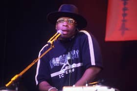 Jam Master Jay of Run DMC performs on stage at the Respect Festival, Finsbury Park, London, United Kingdom, 2001. Picture: Martyn Goodacre/Getty Images