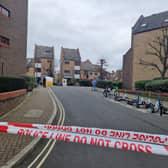 The scene of a fatal police shooting in Bywater Place, Southwark. Picture: Lynn Rusk