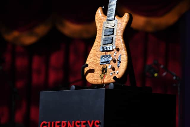 A guitar of Grateful Dead legend Jerry Garcia raised more than $3 million at an auction to support a leading civil rights group when it was auctioned on May 31, 2017 in Brooklyn, New York. Picture: Getty