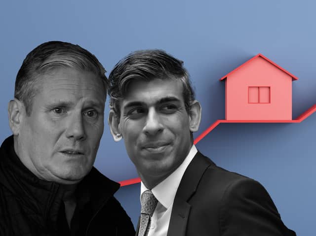 Keir Starmer attacked Rishi Sunak over mortgages. Credit: Kim Mogg/Getty/Adobe