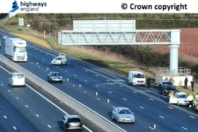 A multi-vehicle collision has causes delays on the M1 near Buckinghamshire. (Credit: Highways England)