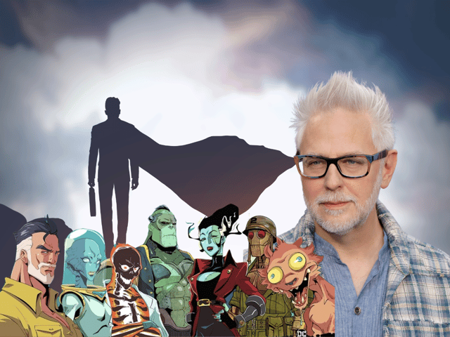 DCEU co-chairman James Gunn has provided updates for a host of upcoming titles, including "Superman: Legacy" and "Creature Commandos" (Credit: Getty/Canva/Warner Bros)