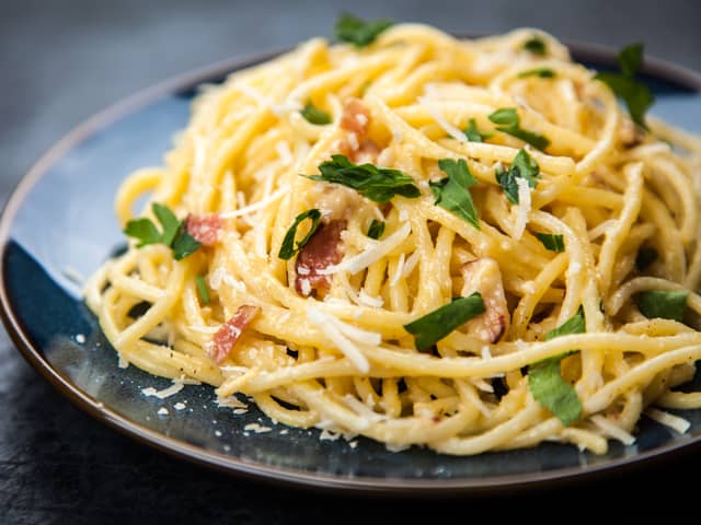 With just four ingredients (pasta, pancetta, eggs and cheese) the humble carbonara is a staple of a Mediterranean diet. (Picture: Adobe Stock)