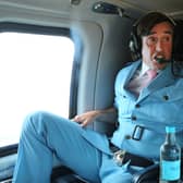 Alan Partridge travels by helicopter from Norwich to London after attending the 'Alan Partridge: Alpha Papa' world premiere at Norwich's Hollywood Cinema (Photo: Tim P. Whitby/Getty Images for Studiocanal)