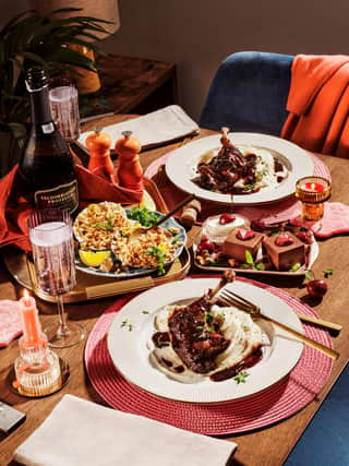 Tesco Valentine's Day Finest meal deal for two is back for 2024 - full menu. Photo by Tesco.