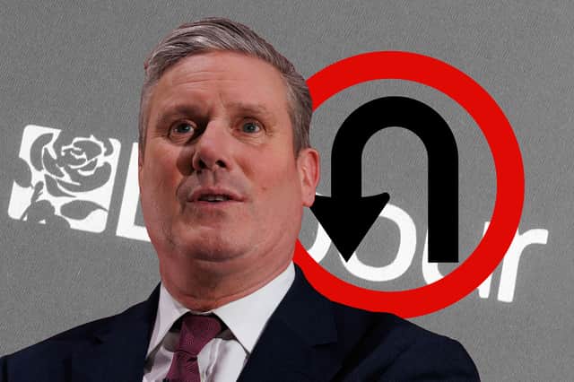 Keir Starmer has done a number of U-turns while Labour leader. Credit: Getty/Adobe/Mark Hall