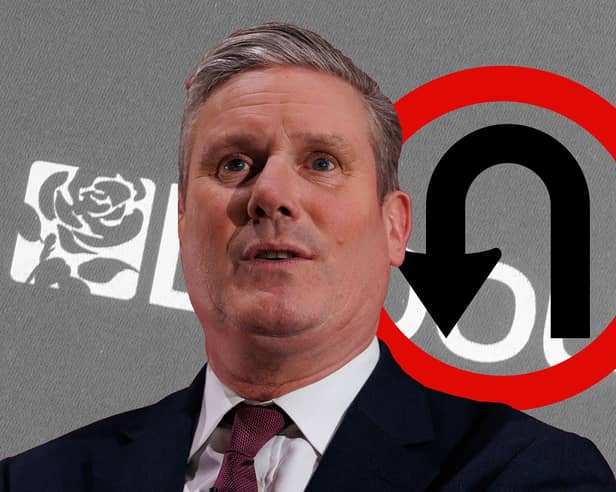 Keir Starmer has done a number of U-turns while Labour leader. Credit: Getty/Adobe/Mark Hall