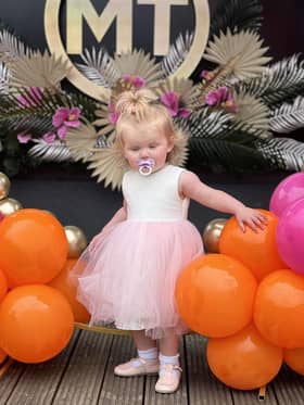 Arya Tripney, 2, has been diagnosed with an inoperable brain tumour. Picture: Jordan Tripney / SWNS