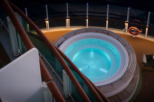 There are plenty of hottubs to enjoy on Arvia in the Caribbean.