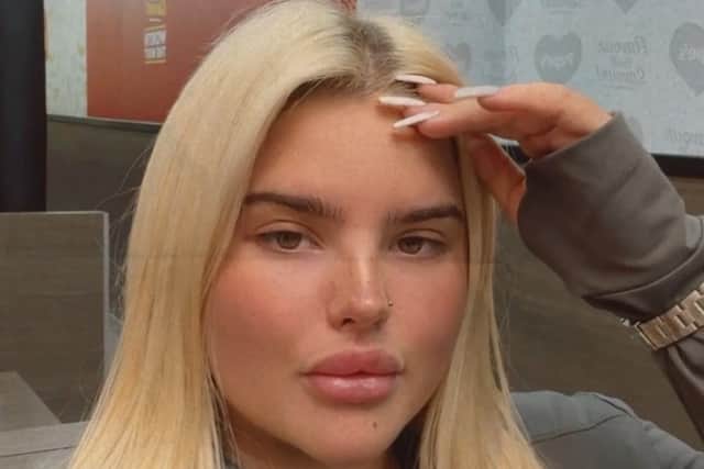 Portia Hughes, 21, started posting on the adult site at 18 after seeing friends making "easy money". Picture: SWNS