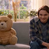 Seth MacFarlane returns as the voice of Ted, in the TV series prequel of the 2016 comedy (Credit: NBC/Sky)