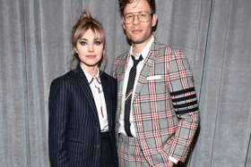 Imogen Poots and James Norton attend the Thom Browne Fall 2022 runway show on April 29, 2022 in New York City. (Photo by Jamie McCarthy/Getty Images)